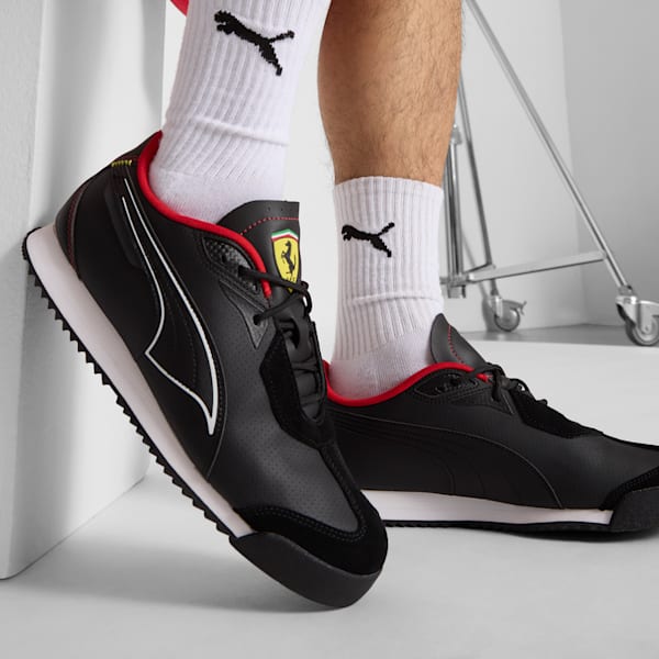 Tenis Scuderia Ferrari PUMA Roma para hombre, PUMA Black, extralarge